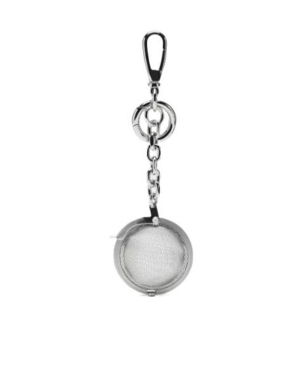 Maison Margiela White Metal Tea Infuser Keychain for men