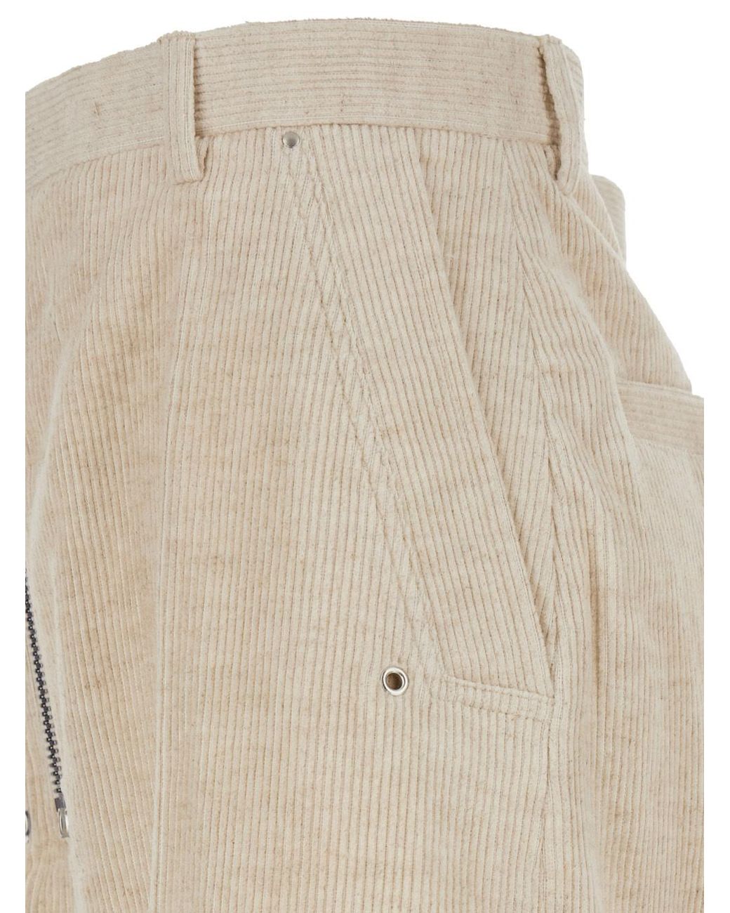 Rick Owens Natural Belas Wide Leg Pants