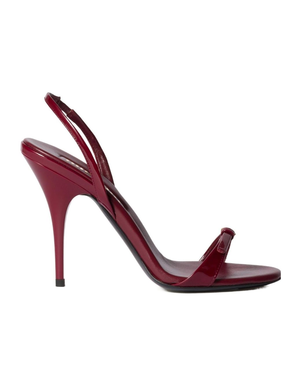 Miu Miu Red Patent Leather Sandals