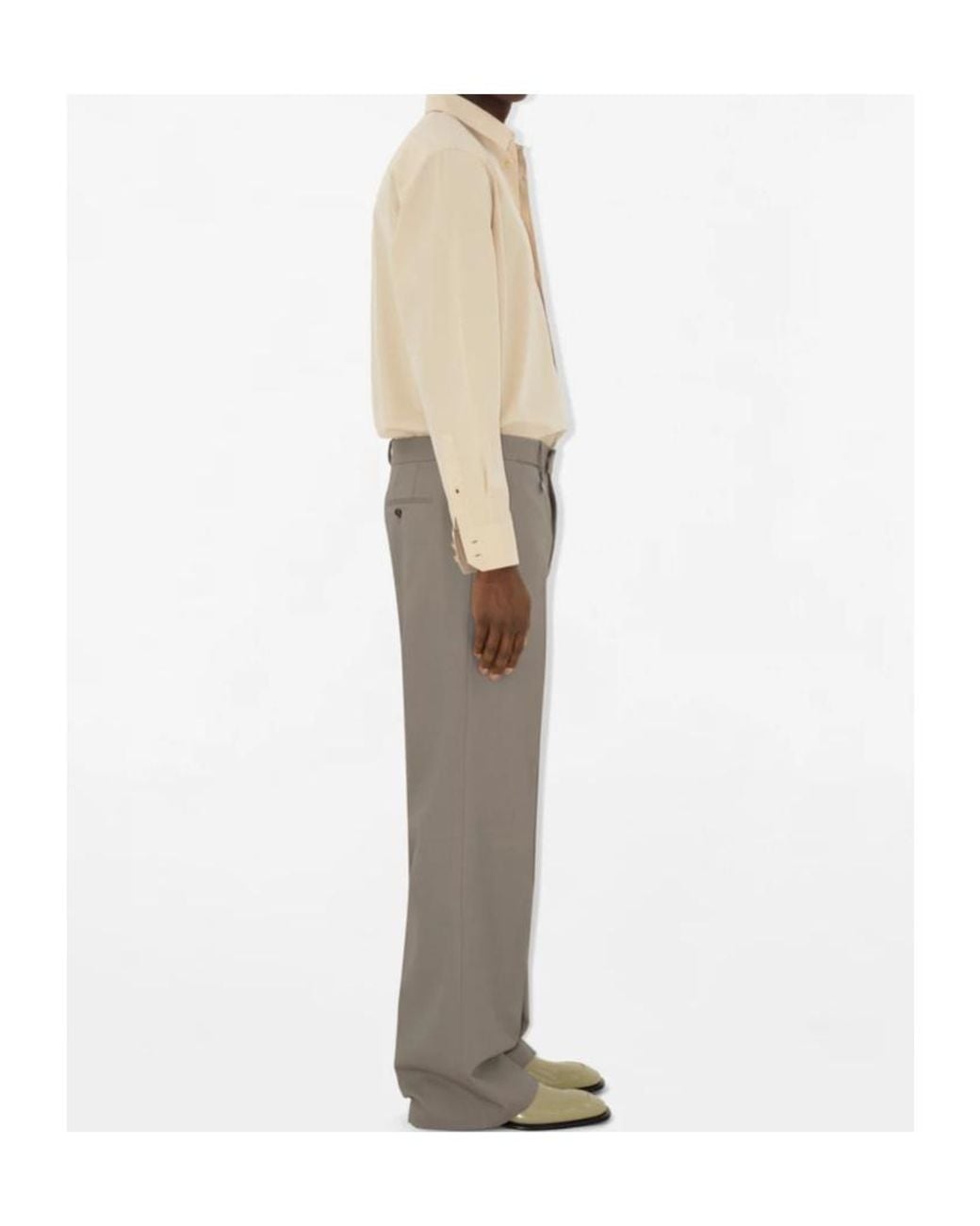 Burberry Natural Edk Embroidered Long-Sleeved Shirt for men