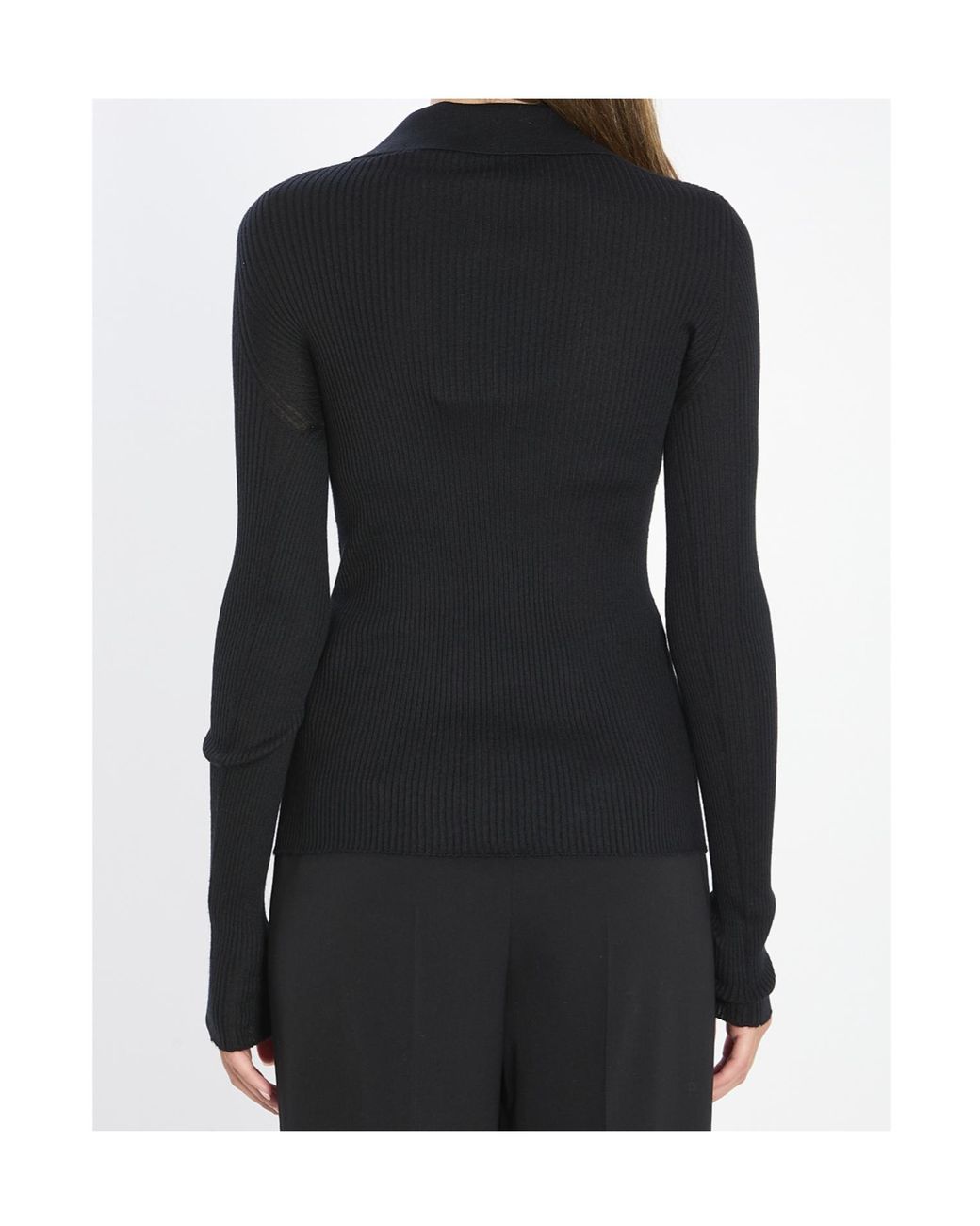 Dolce & Gabbana Black Long-Sleeved Polo Shirt