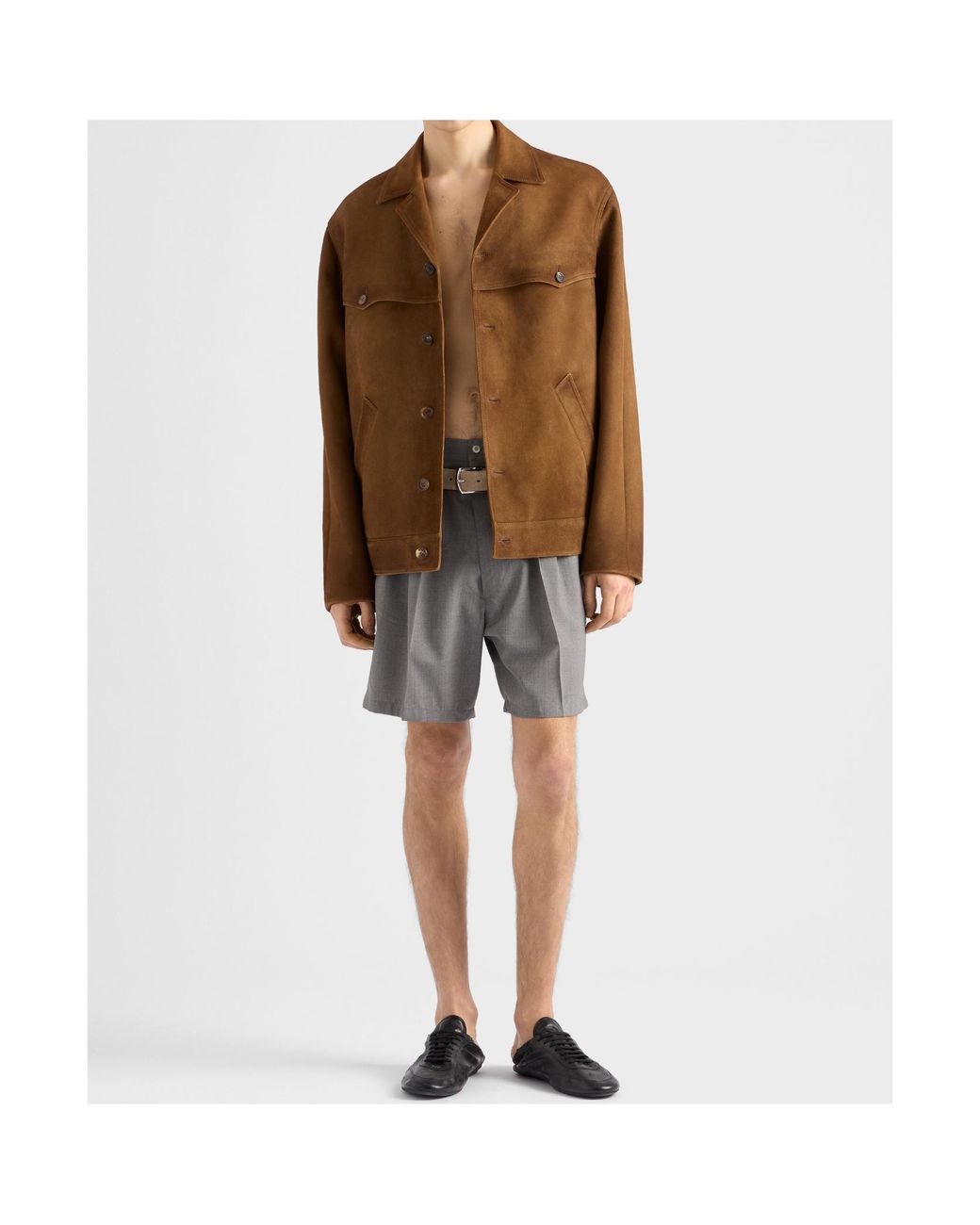 Prada Brown Leather Jacket for men