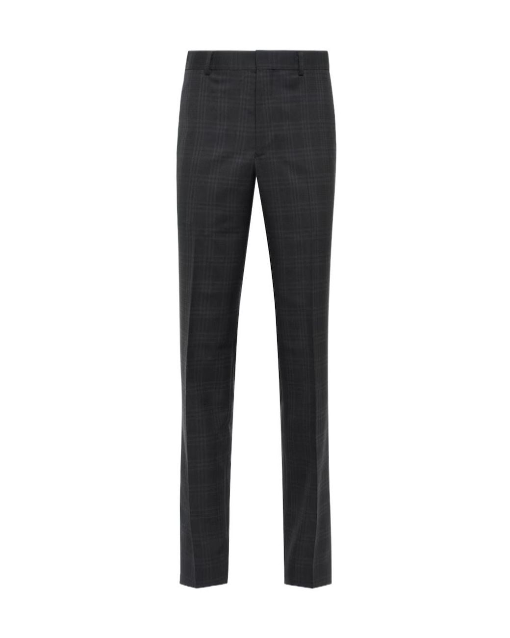 Comme des Garçons Gray Plaid Slim-Fit Casual Pants for men