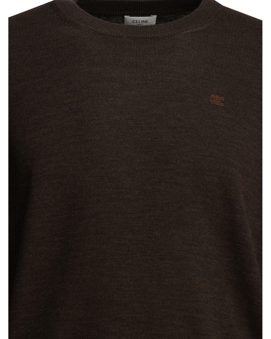 Céline Brown Crewneck Sweater for men