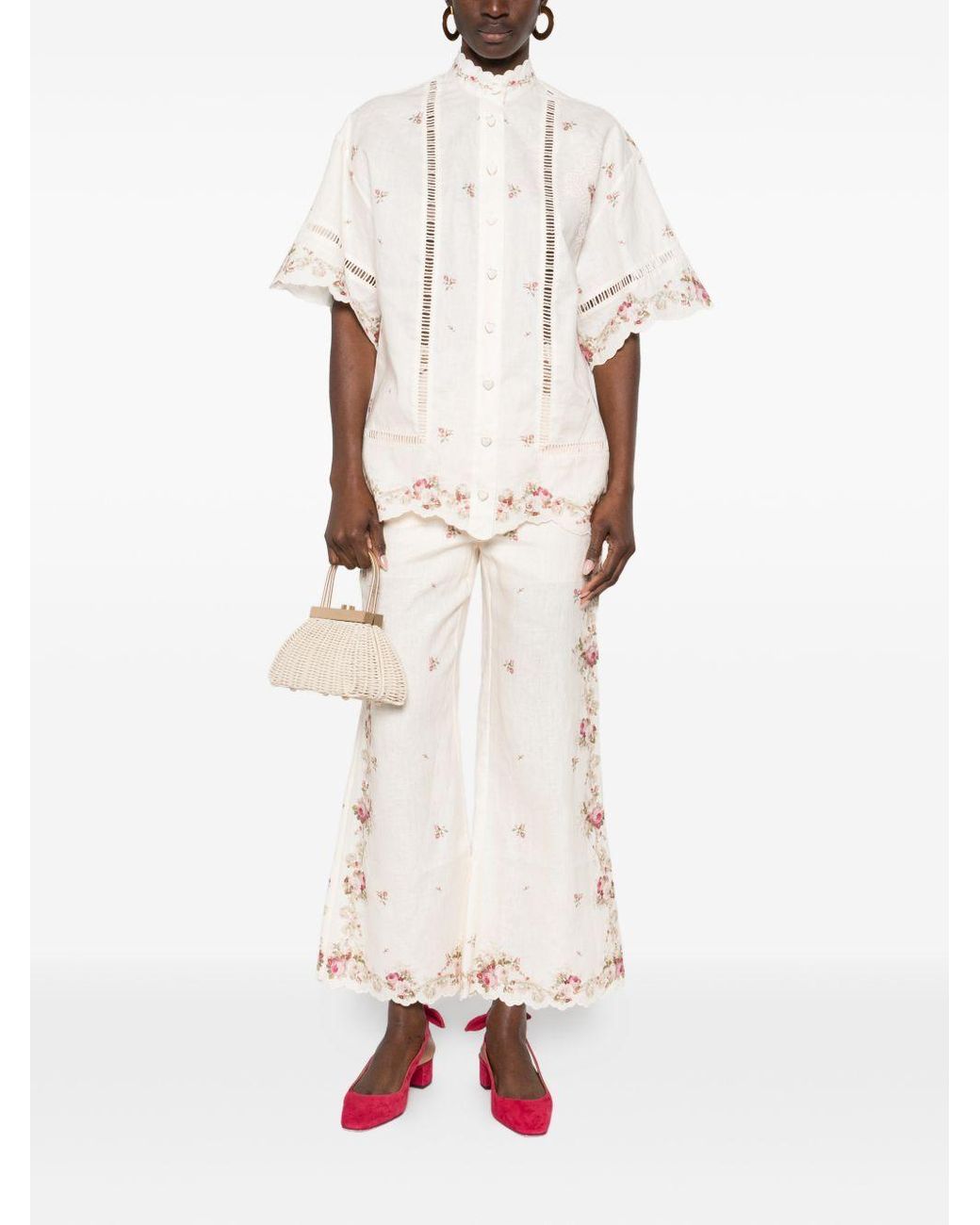 Zimmermann White Patience Linen Shirt