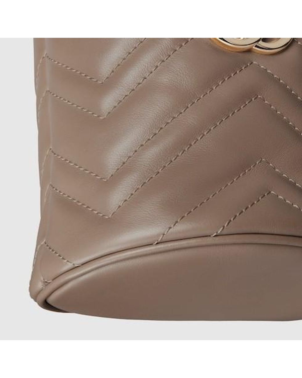 Gucci Brown Gg Marmont Mini Bucket Bag