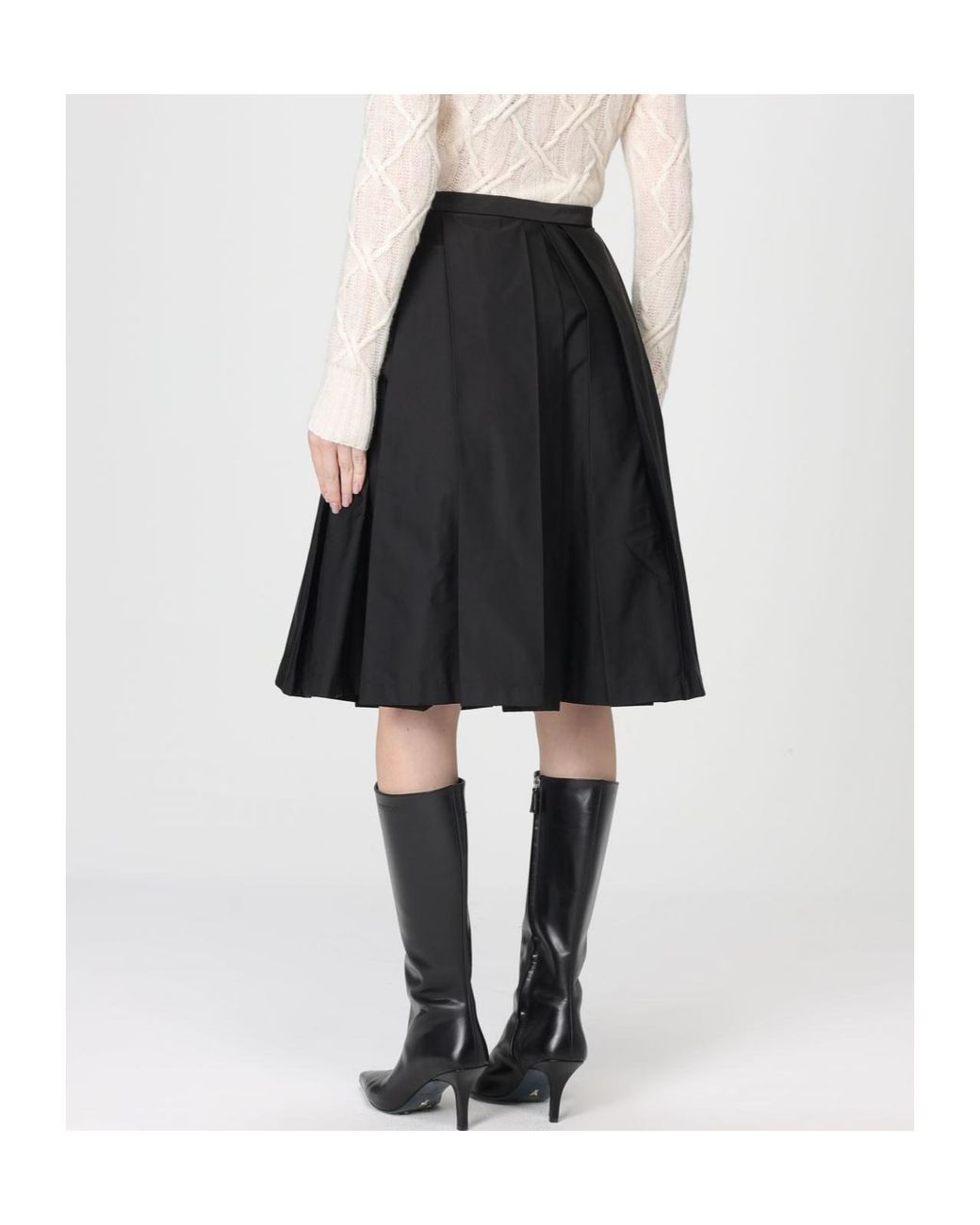 Ermanno Scervino Black Pleated Skirt