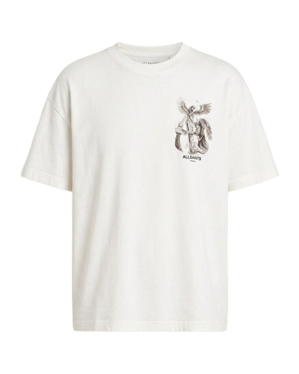 AllSaints White Seraph Graphic T-Shirt for men
