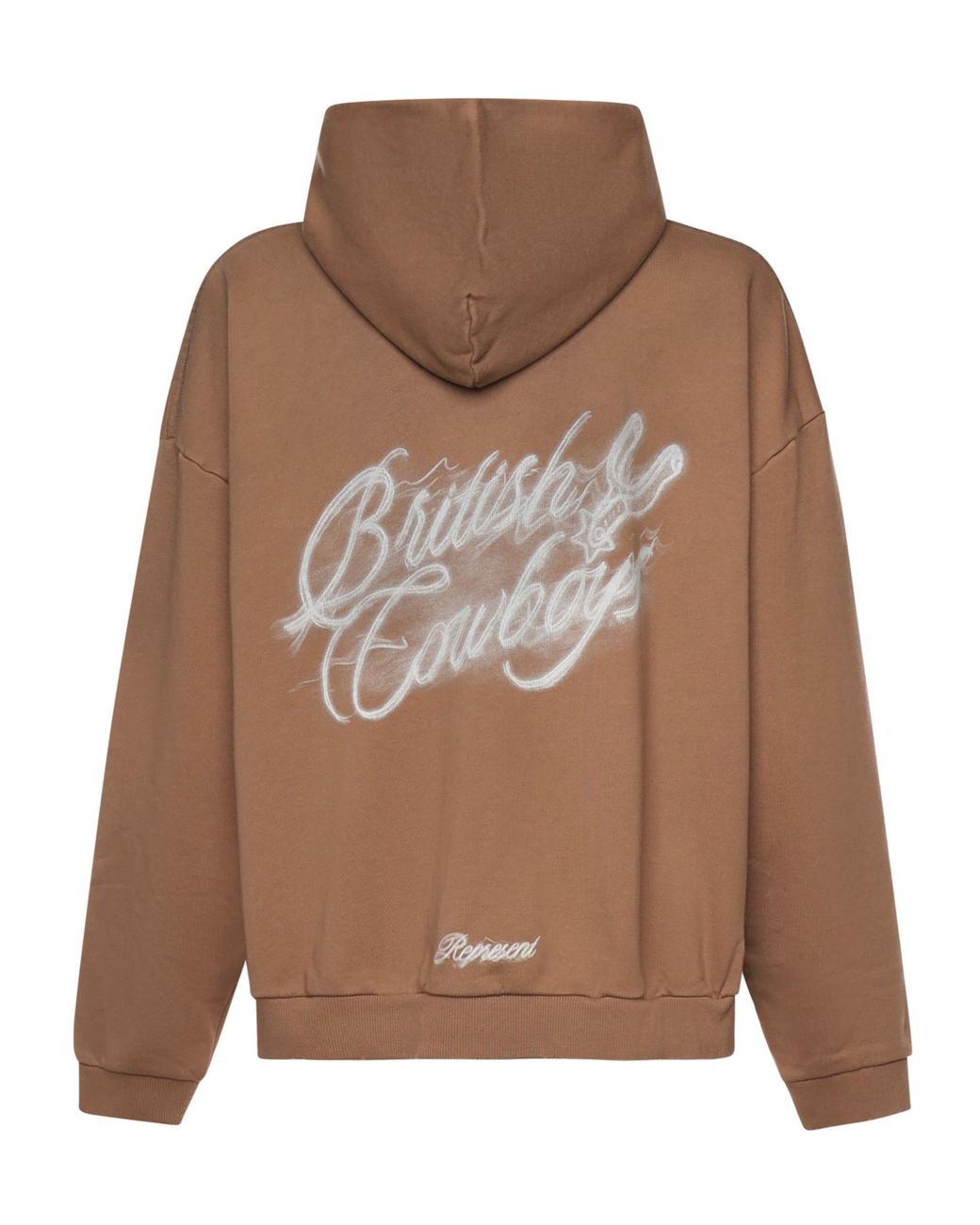 Represent Brown Graphic Oversized Hoodie for men