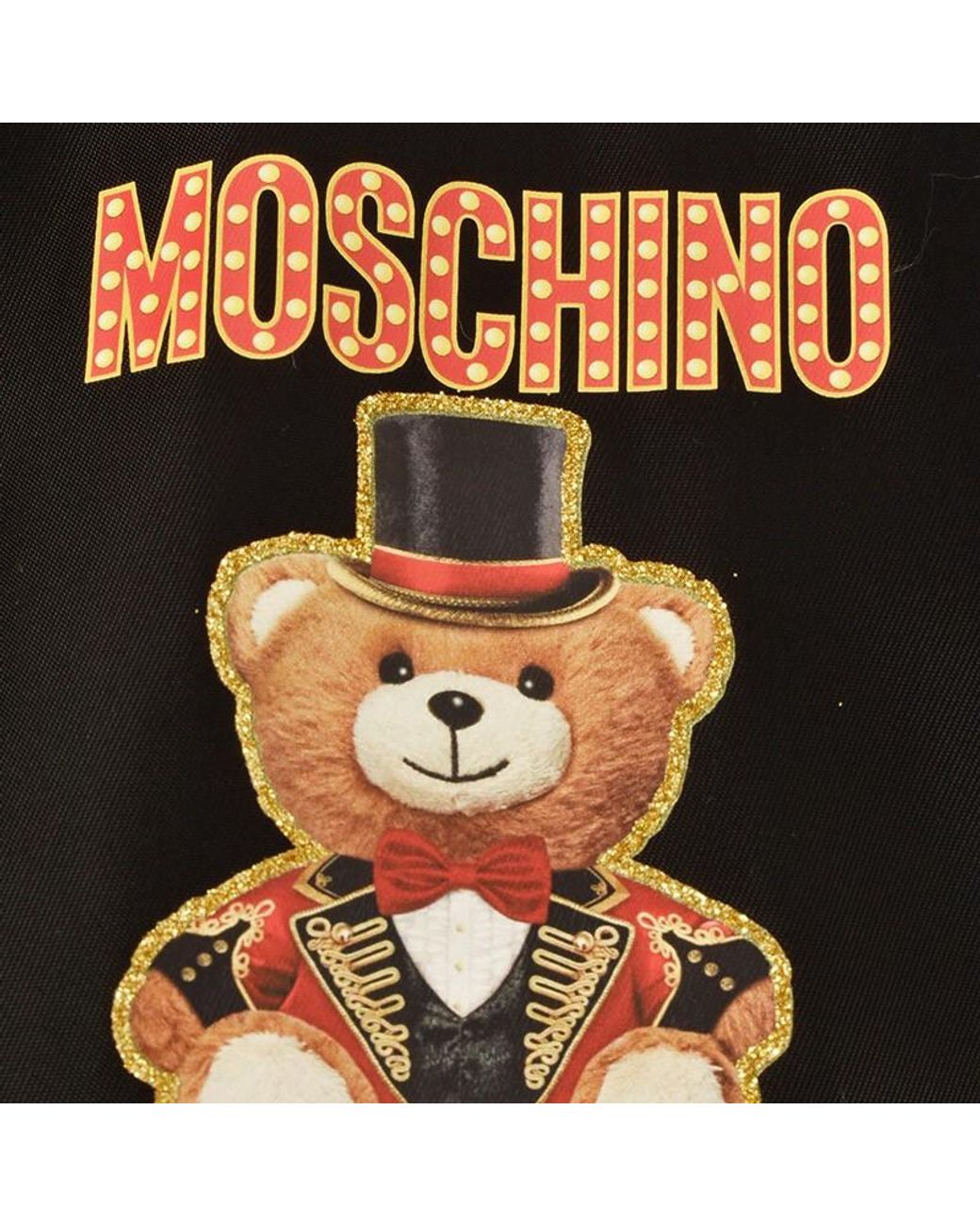 Moschino Black Teddy Bear Trench Coat