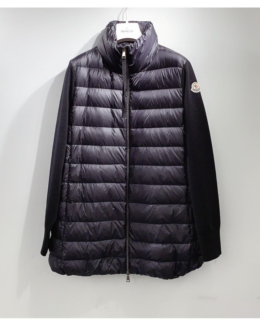 Moncler Black Logo Patch Down Jacket