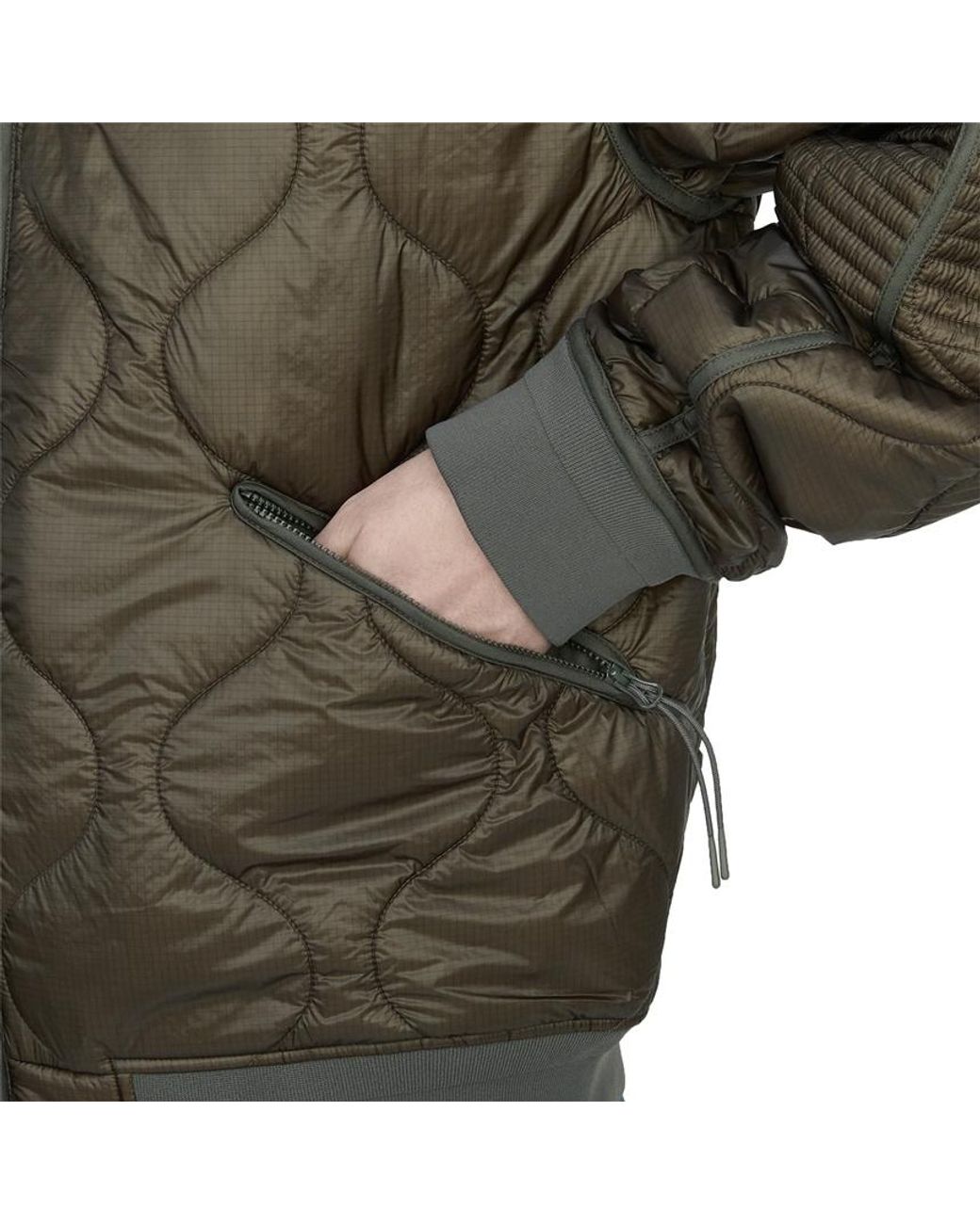 C P Company Green Liner Padded Bomber Jacket for men