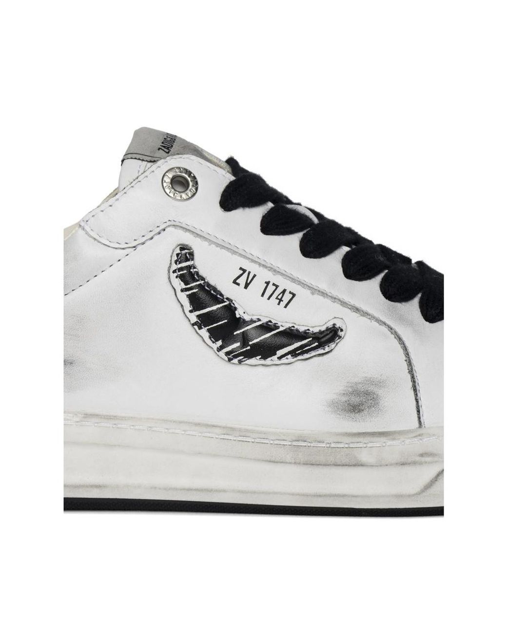 Zadig & Voltaire White Basses Fly Wings Sneakers