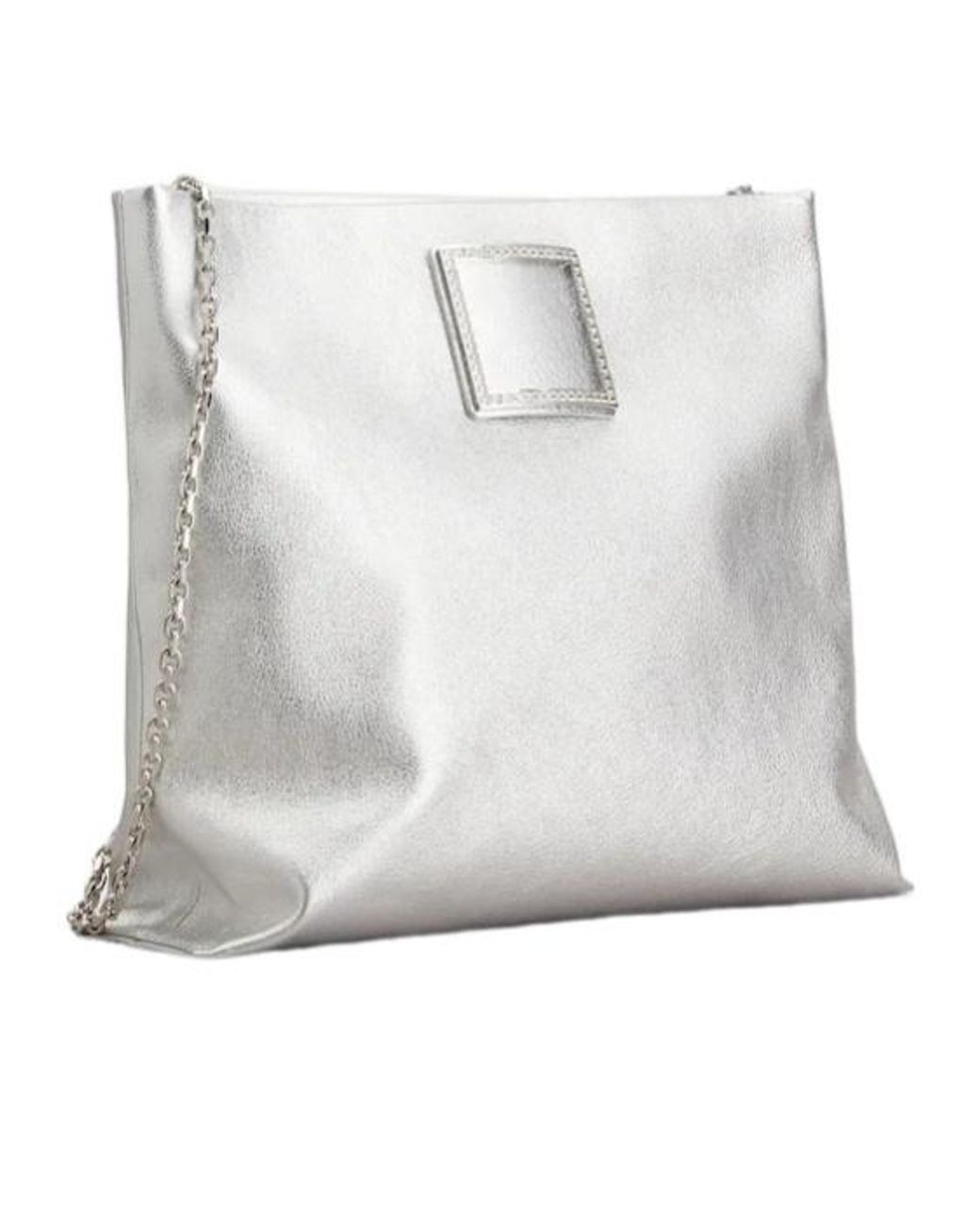 Roger Vivier White Trompette Clutch Bag