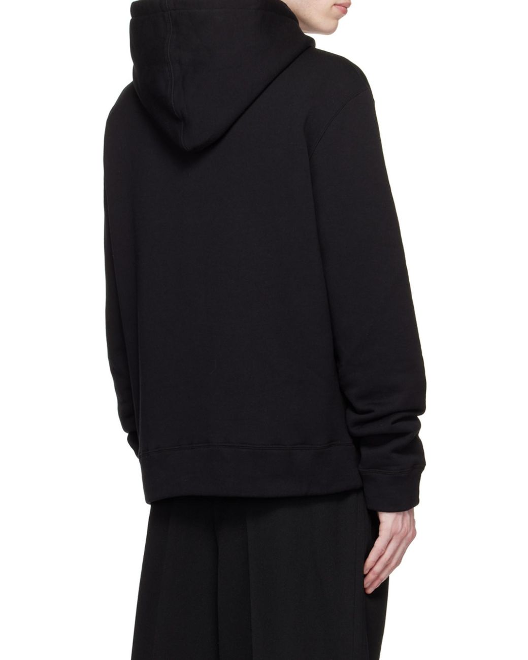 Lanvin Black Pull Rope Hooded Sweater for men