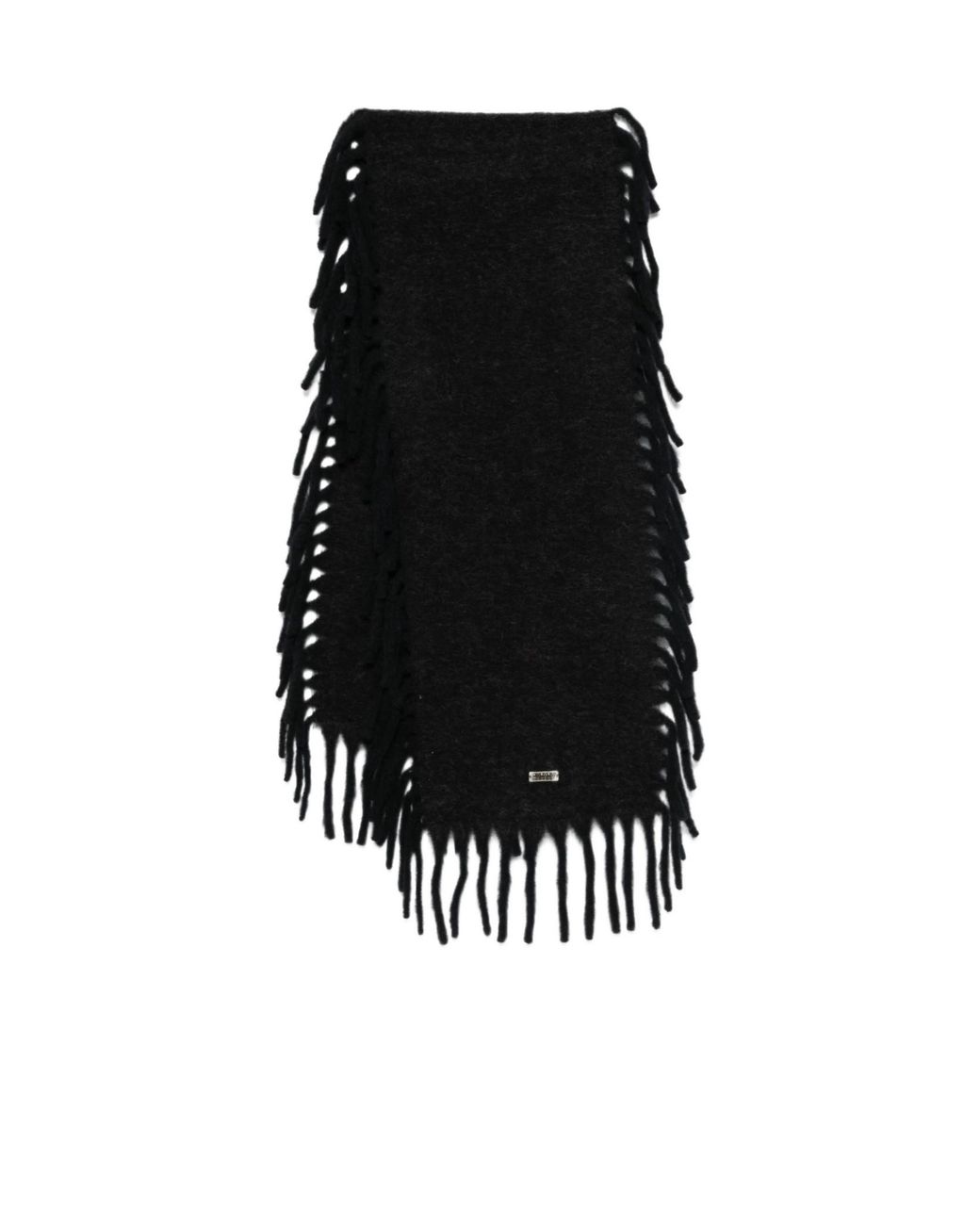 AVAVAV Black Fringed Scarf