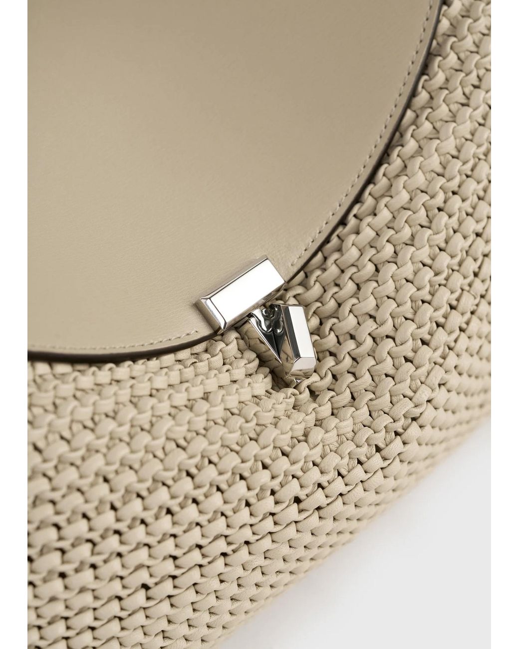 Totême  Natural Twist-Lock Fastening Leather Tote Bag