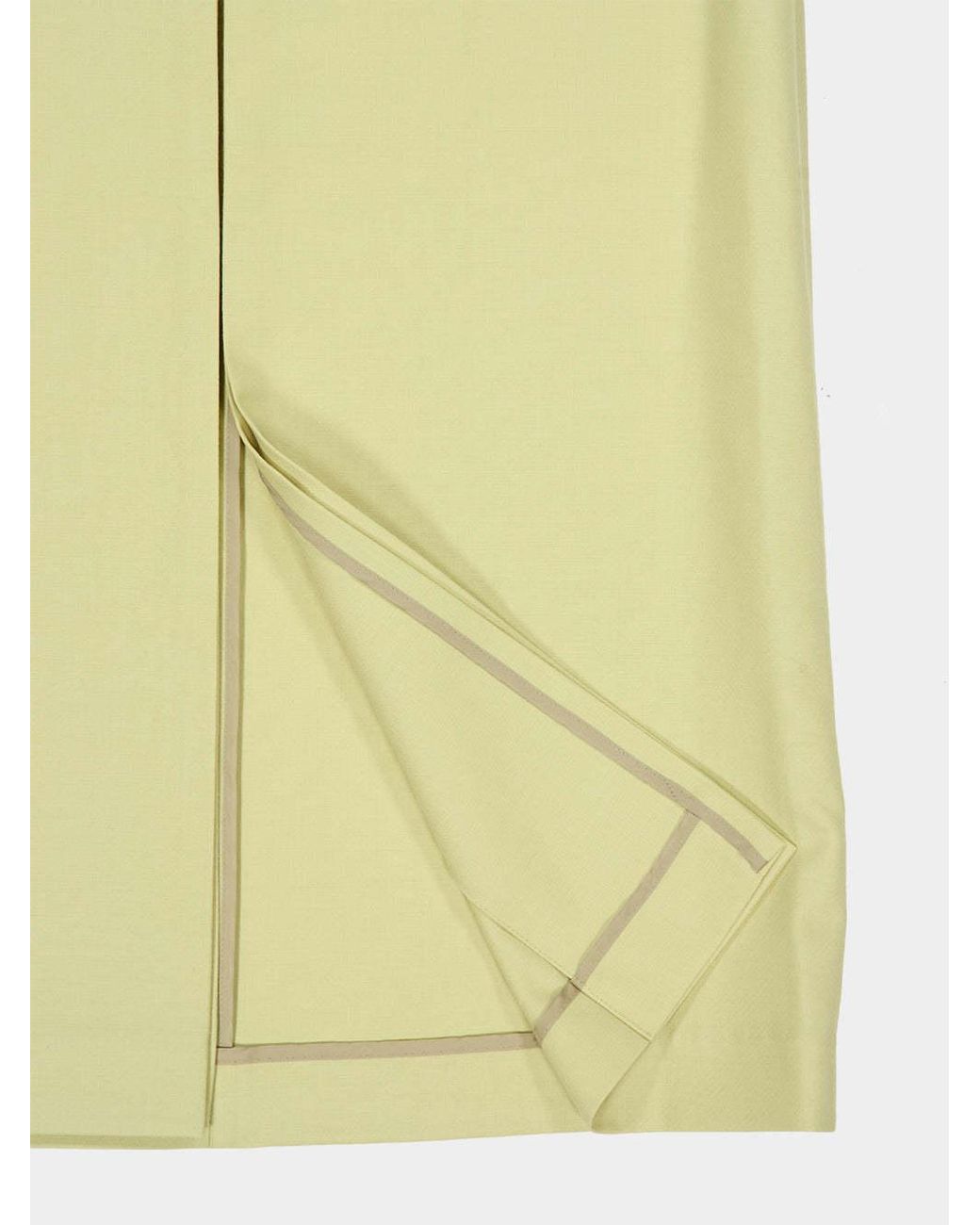 Auralee Yellow Slit Skirt