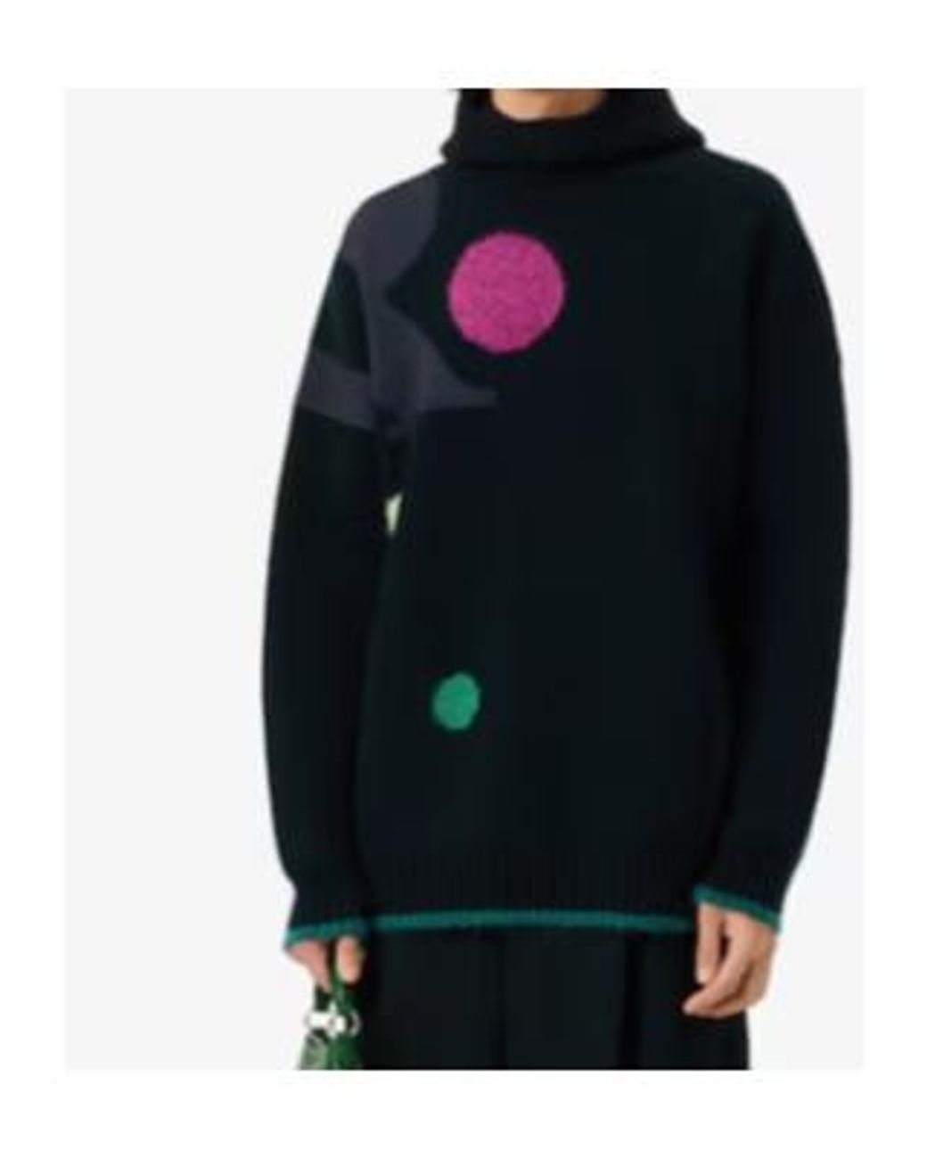 Lacoste Blue Pattern Jacquard Crewneck Jumper for men