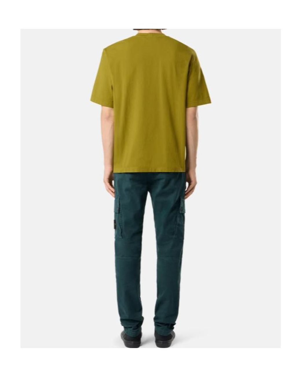 Stone Island Green Logo Patch T-Shirt for men