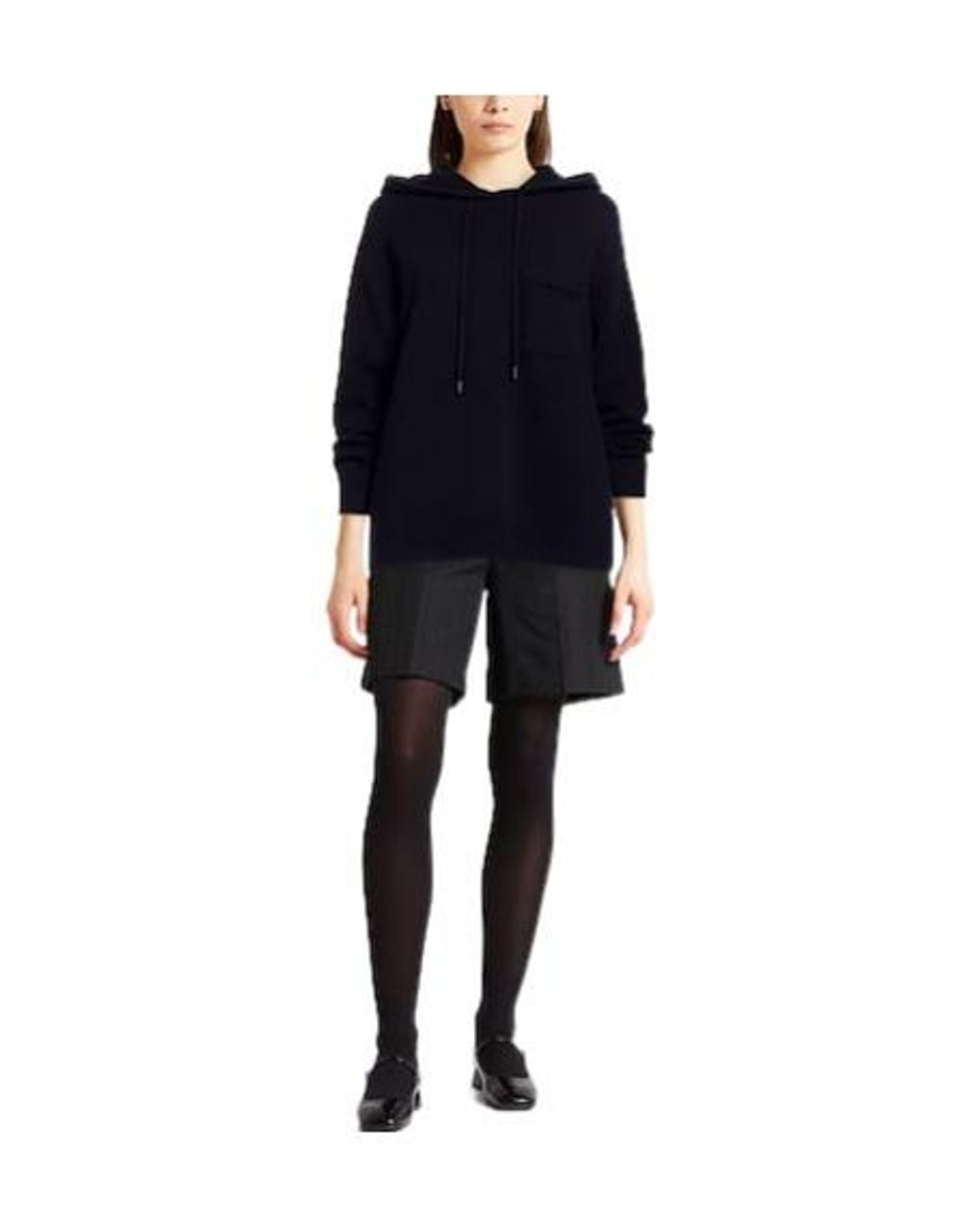 Max Mara Blue Solid Knit Sweatshirt