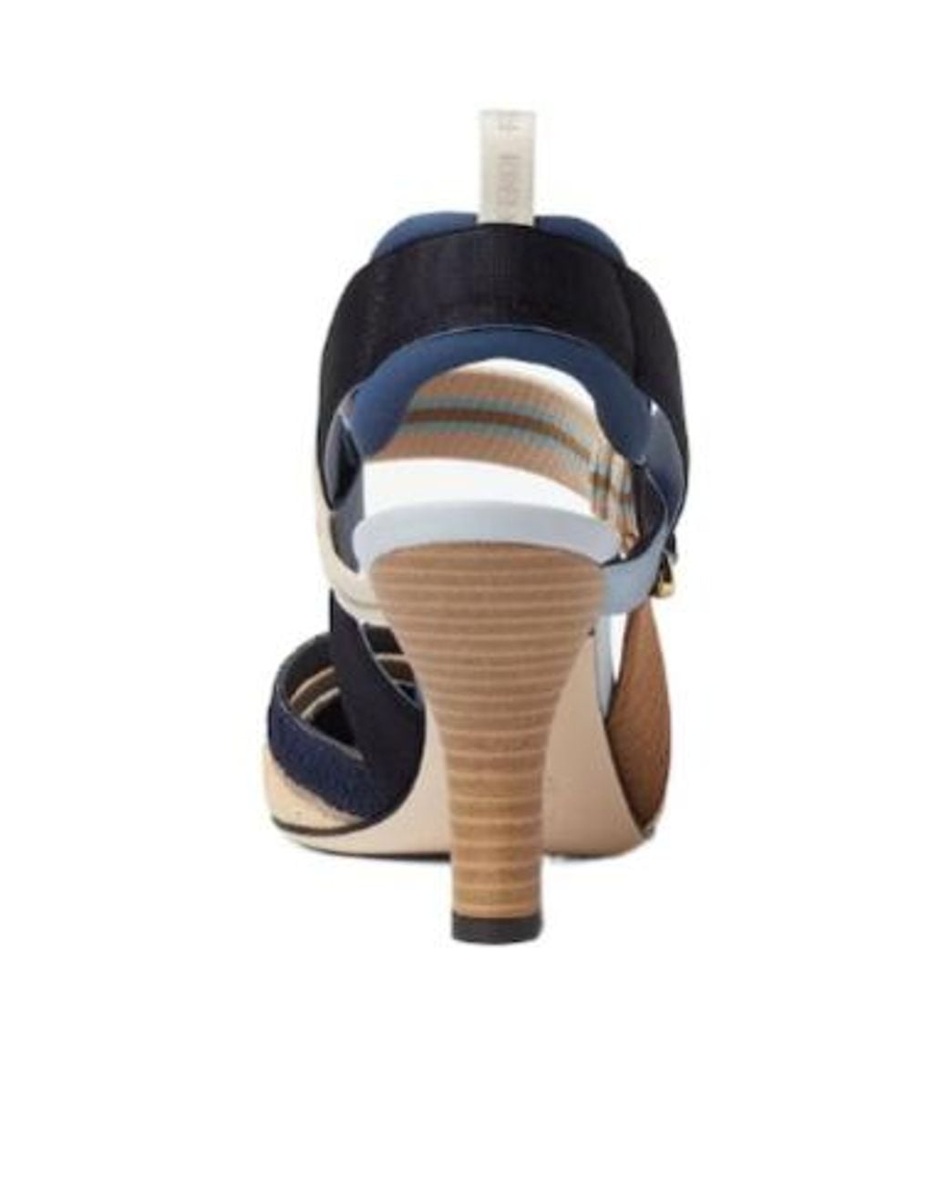 Fendi Blue 85Mm Colibri Mixed-Media Raffia Slingback Pumps