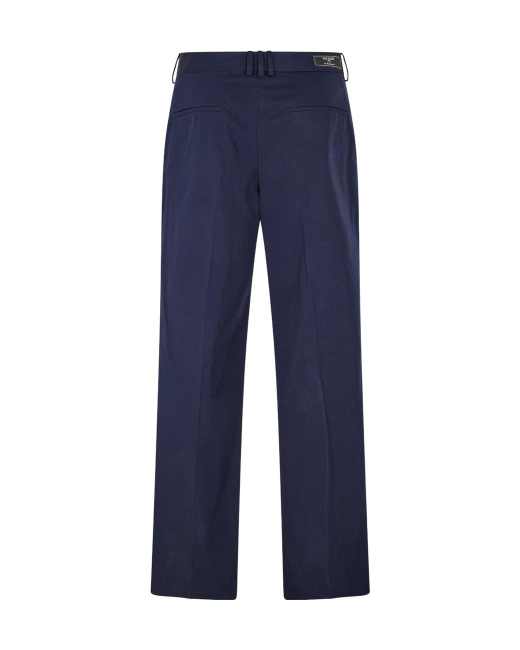 Balmain Blue Straight Leg Trousers for men