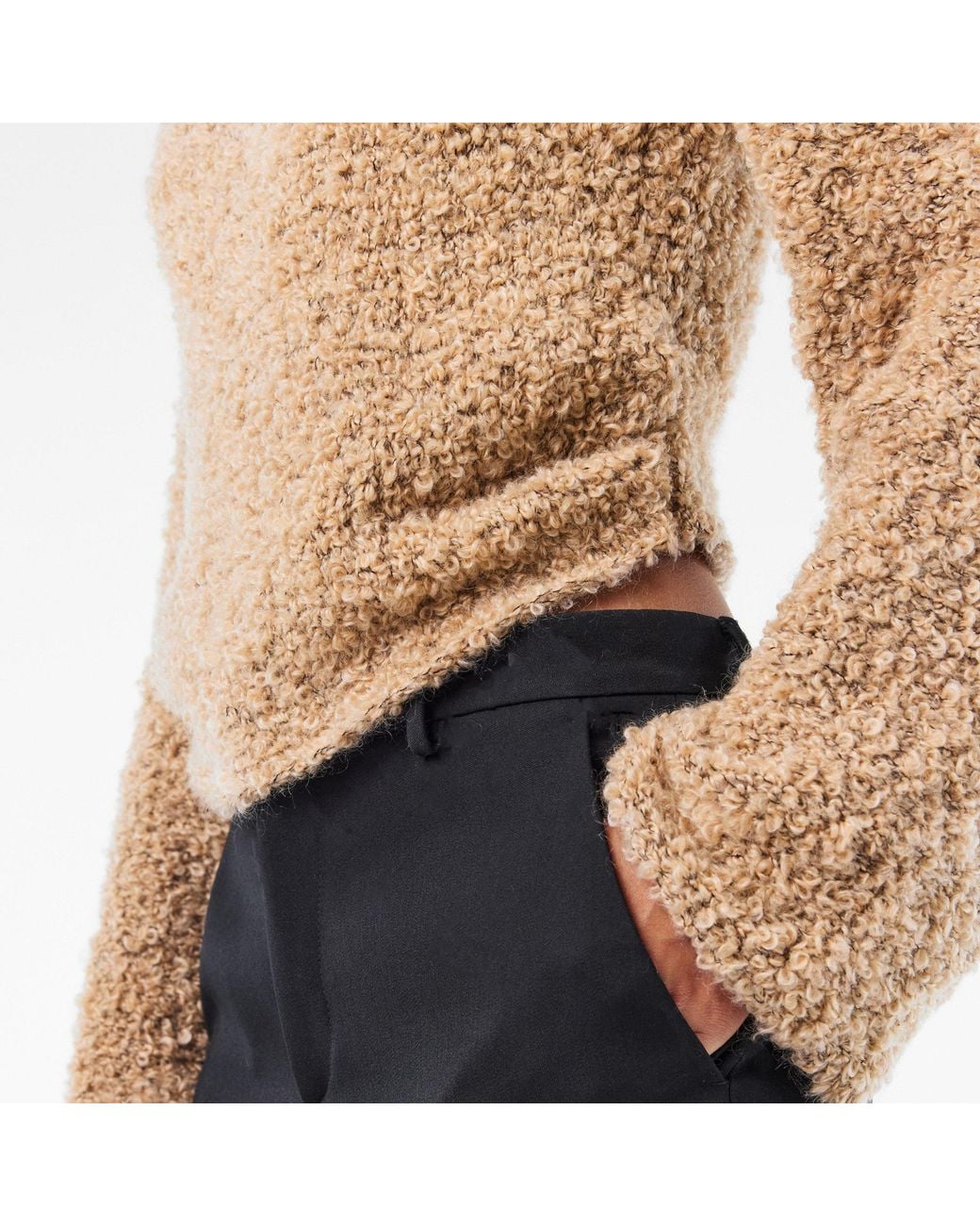 Magda Butrym Natural Cropped Longsleeve Top