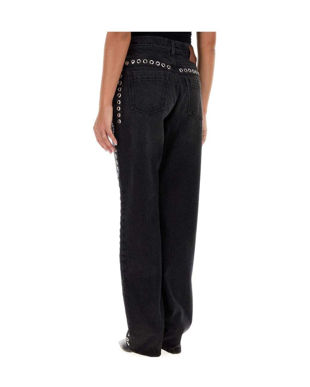 Marni Black Eyelet Jeans