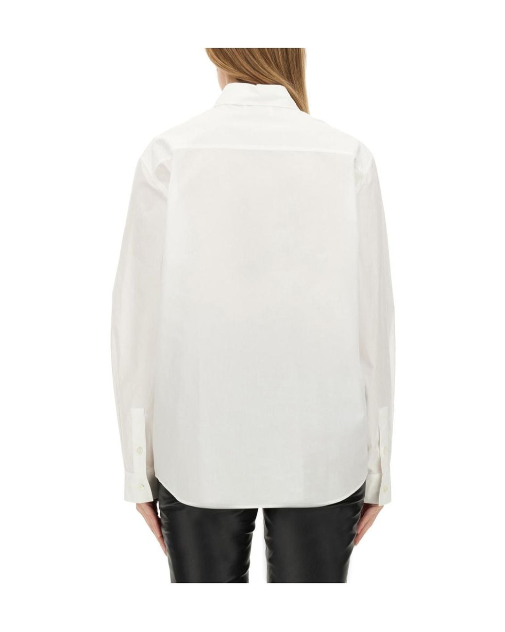 Moschino White Long Sleeve Button-Down Shirt