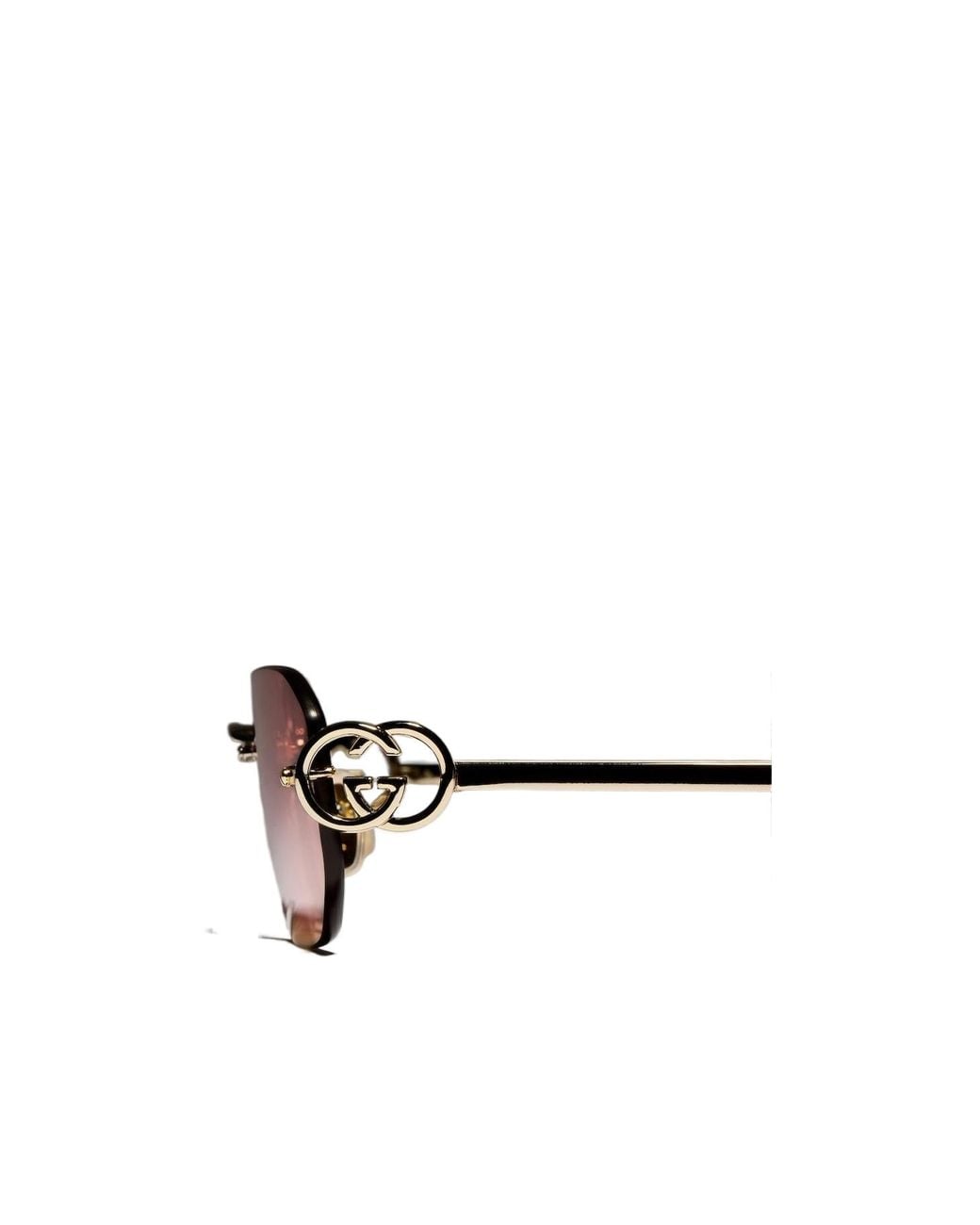 Gucci Pink Eyewear Rectangular-Frame Sunglasses