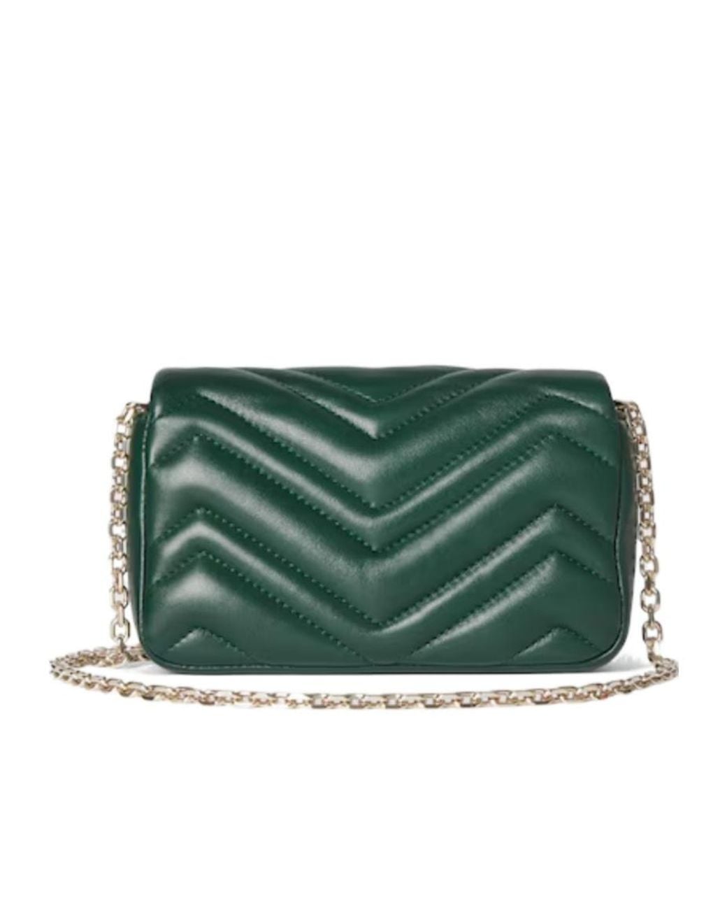 Gucci Green Gg Marmont Mini Shoulder Bag