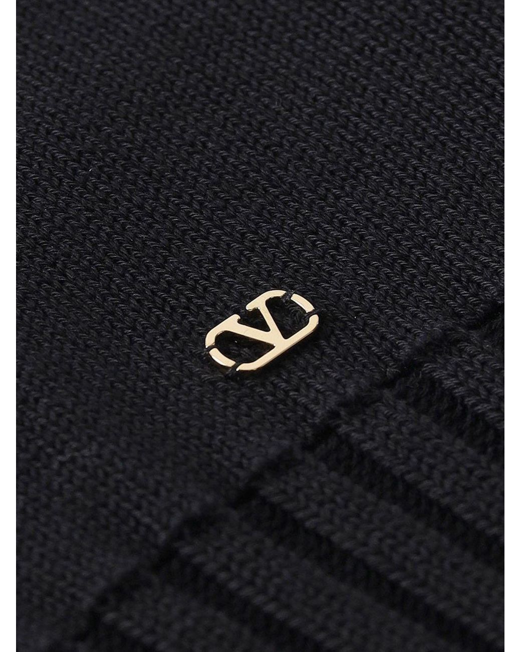 Valentino Black V-Neck Button-Up Cardigan