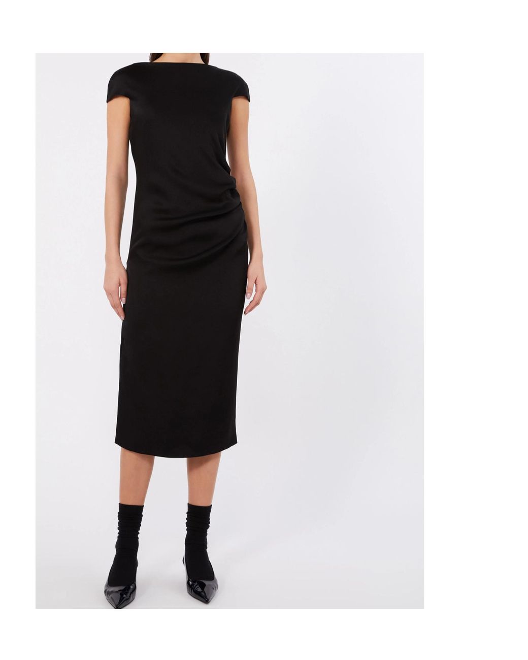 Max Mara Black Shiny Cady Dress