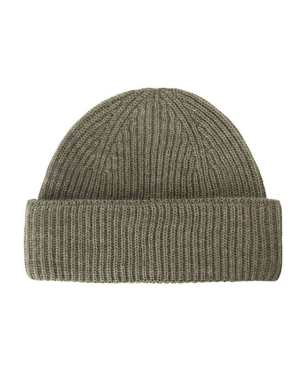 Maison Kitsuné Green Maison Kitsuné Fox Head Large Beanie for men