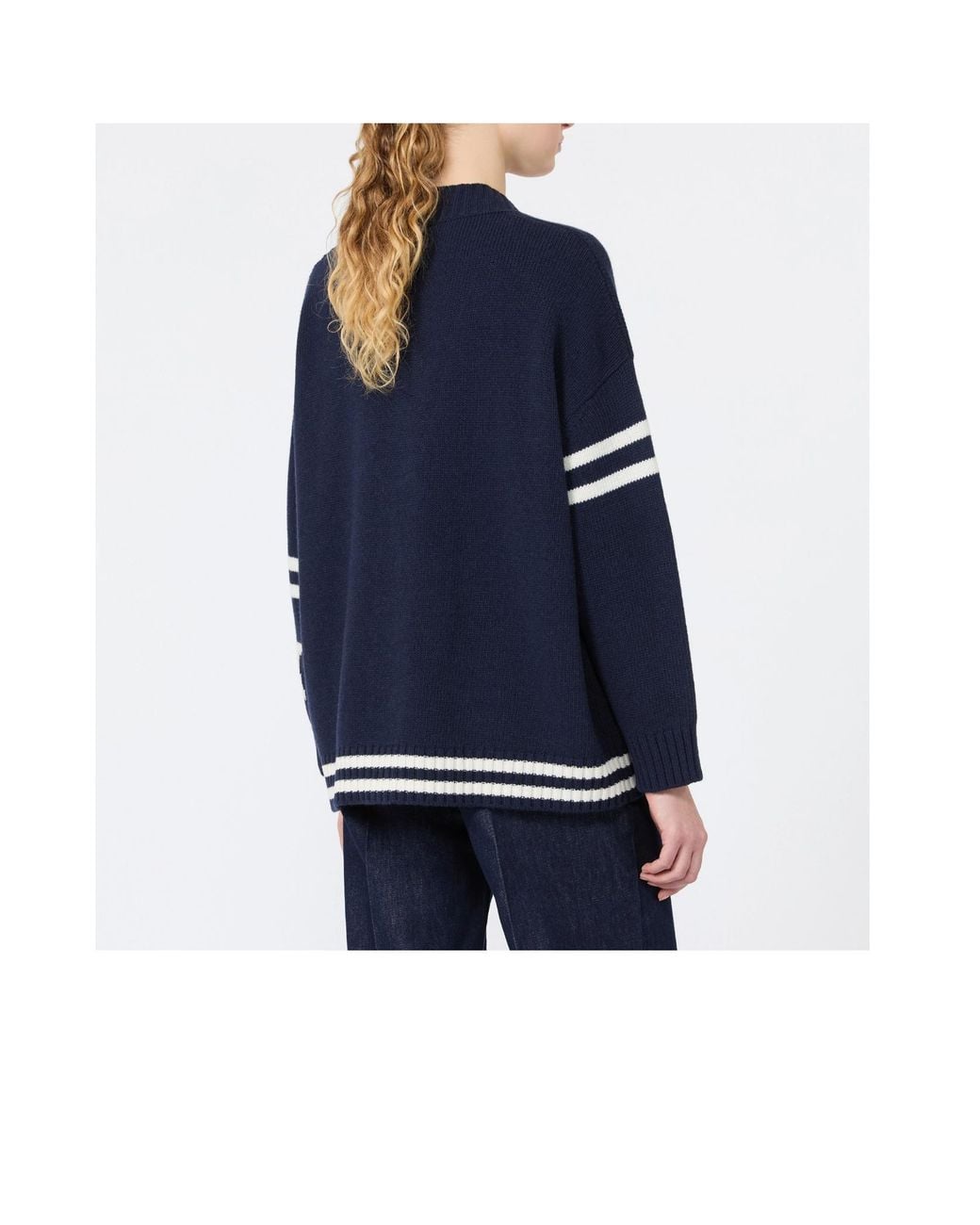 Weekend by Maxmara Blue Belgio Oversized Cardigan