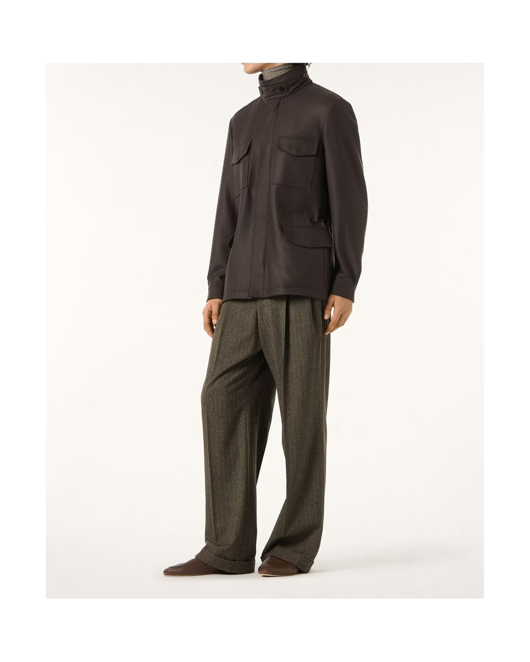 Loro Piana Black The Gift Of Kings Traveler Military Jacket for men