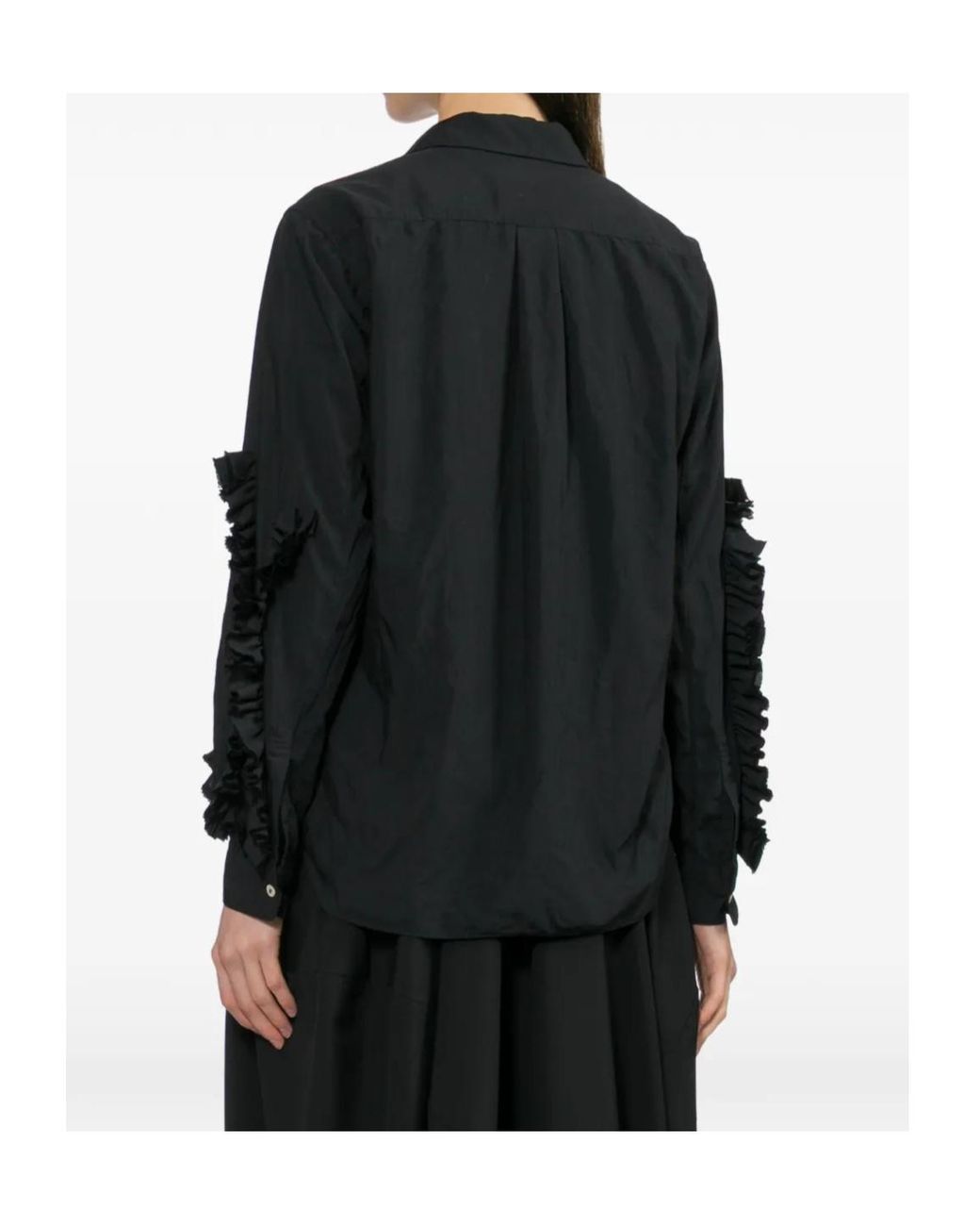 Comme des Garçons Black Ruffled Shirt for men
