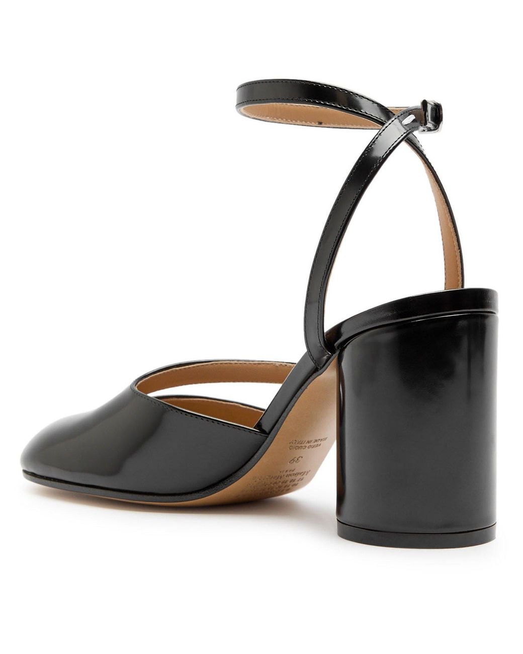 Maison Margiela Black Patent Leather Sandals