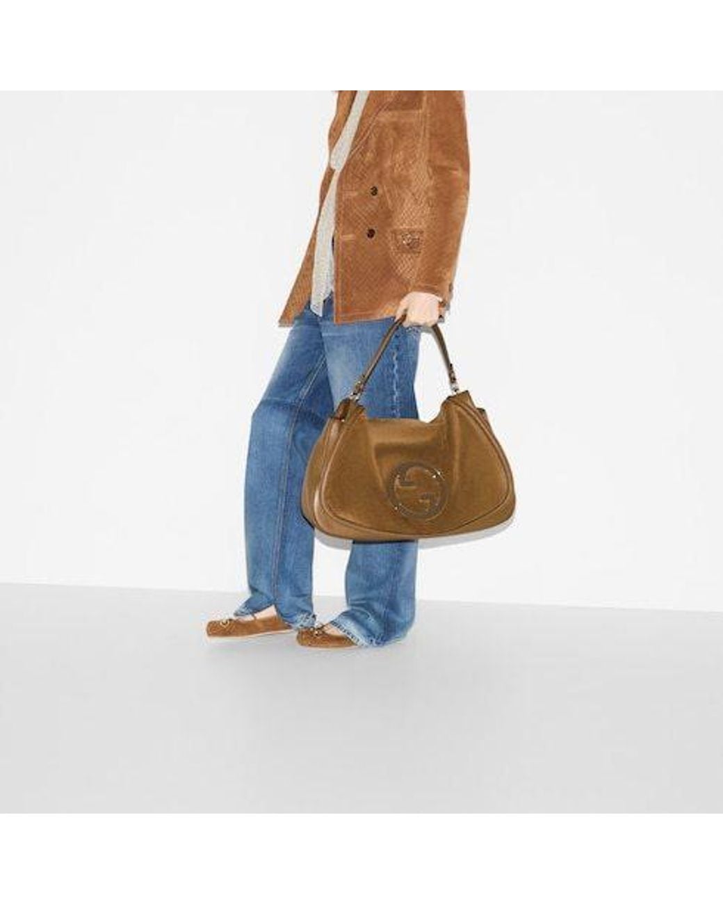 Gucci Brown Blondie Maxi Top Handle Bag