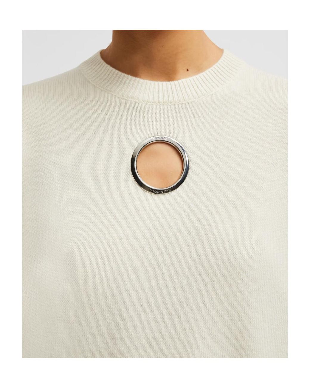 Moncler White X Willow Smith Eyelet Wool Cashmere Jumper