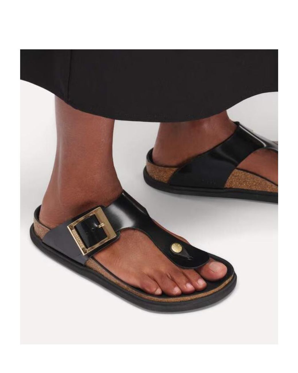 Birkenstock Brown Gizeh Buckle Flip-Flops Slides