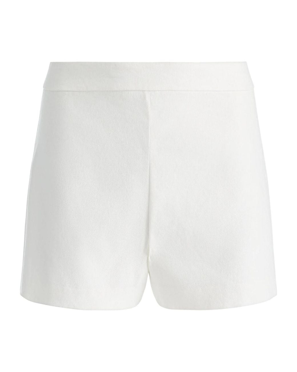 Alice + Olivia White Alice Olivia Hera Zip-Detailed Shorts