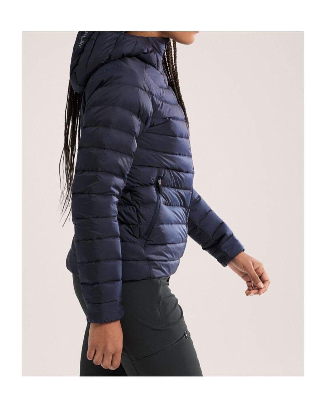 Arc'teryx Blue Cerium Hooded Down Jacket