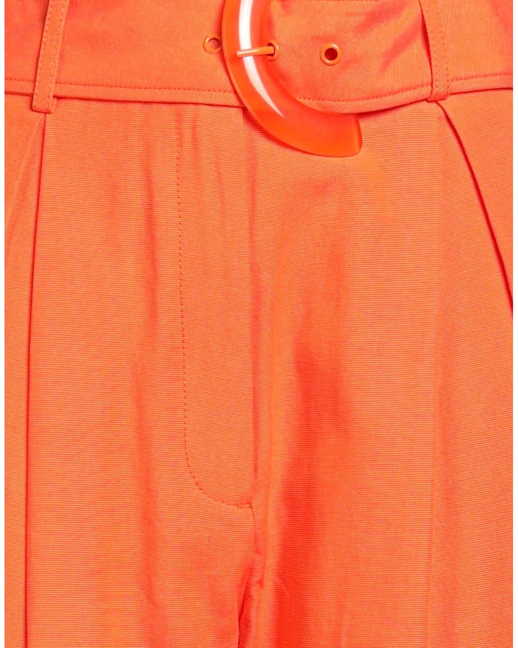 Farm Rio Orange Casual Pants With Belt Loops