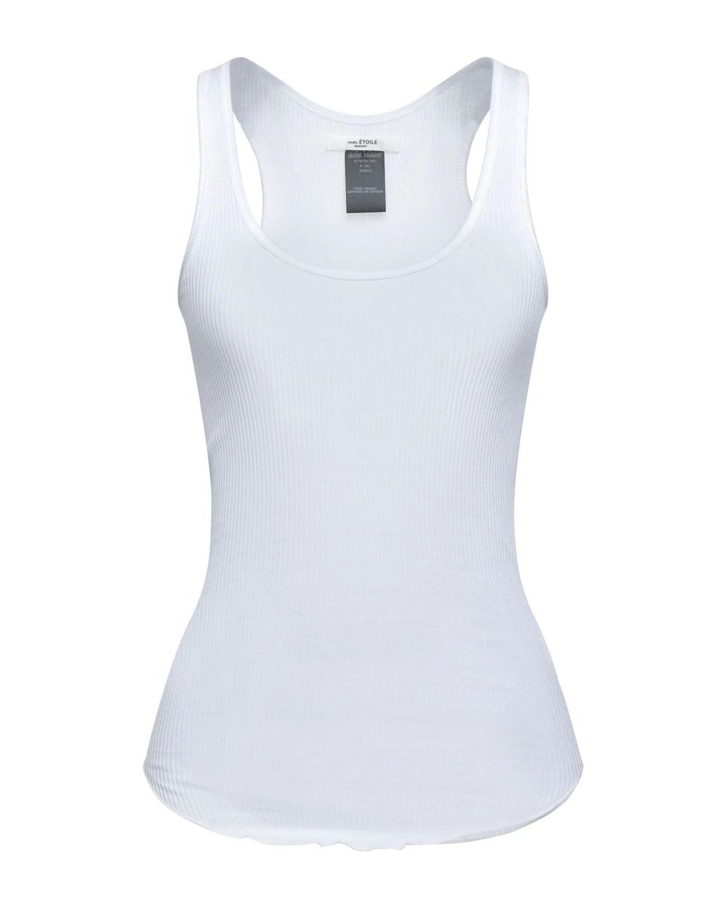Isabel Marant White Sleeveless Crew Neck T-Shirt
