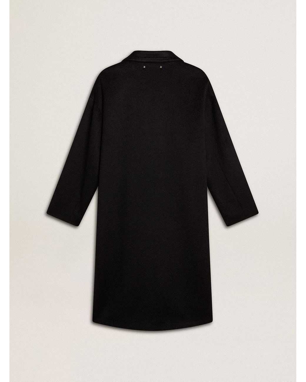 Golden Goose Deluxe Brand Black Single-Breasted Cocoon Coat