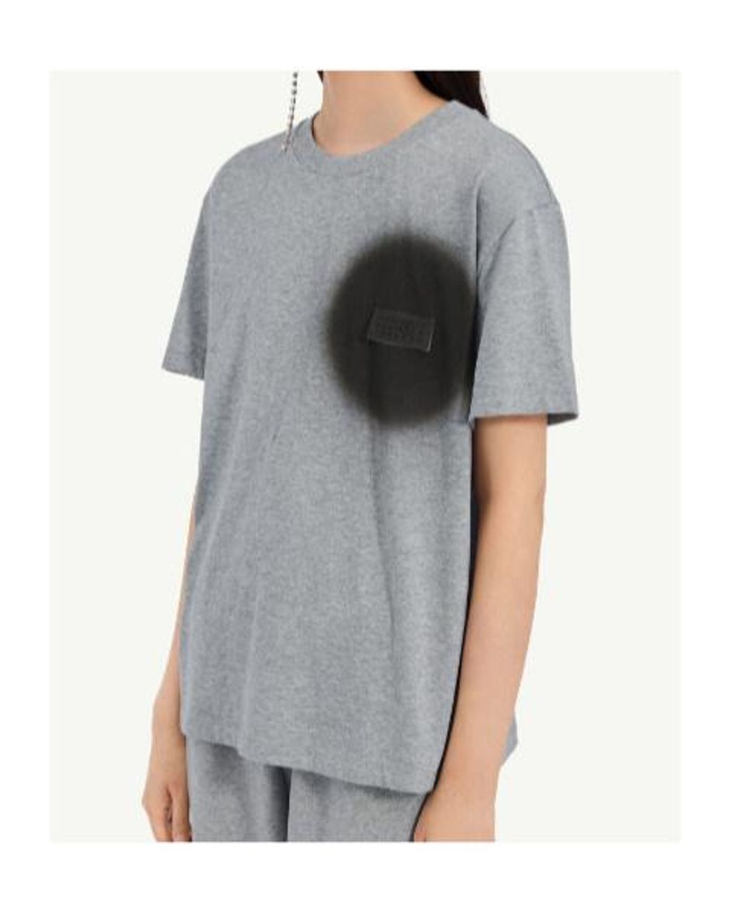 MM6 by Maison Margiela Gray Spray Paint T-Shirt