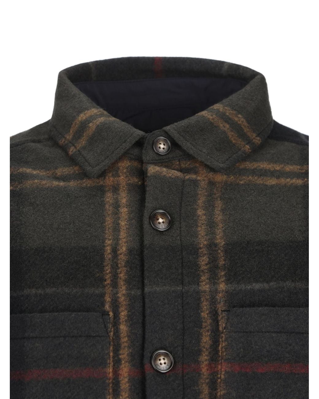 Barbour Black Woodlane Checked Overshirt for men