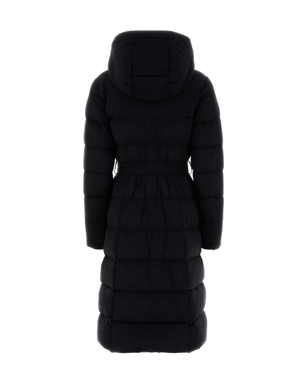Mackage Black Coralia-City Recycled Down Coat With Storm Visor And Belt
